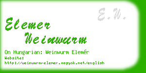 elemer weinwurm business card